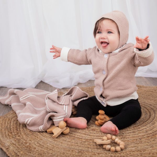 WAFFLE KNIT JACKET